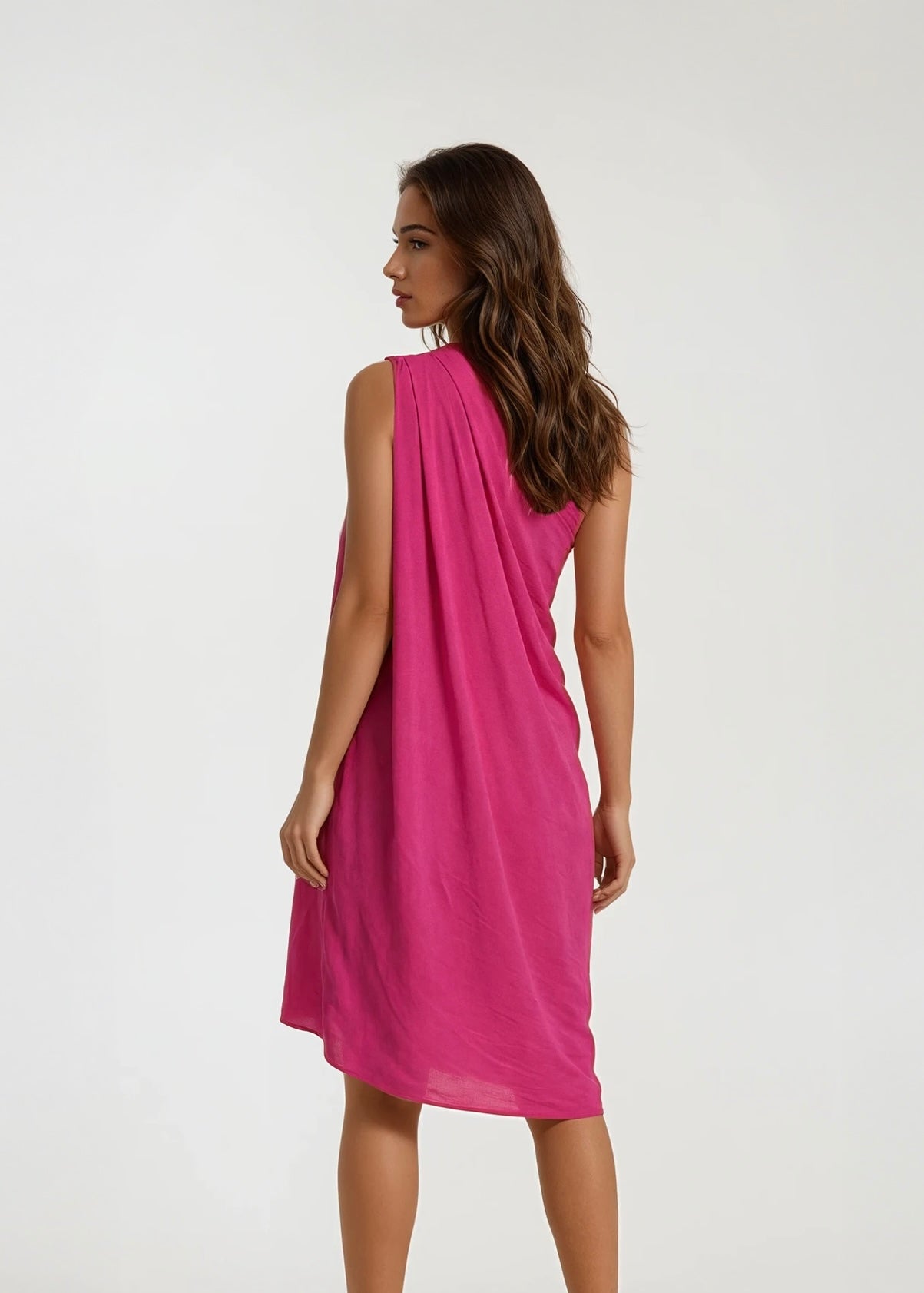 Lanvin Pink One Shoulder Dress