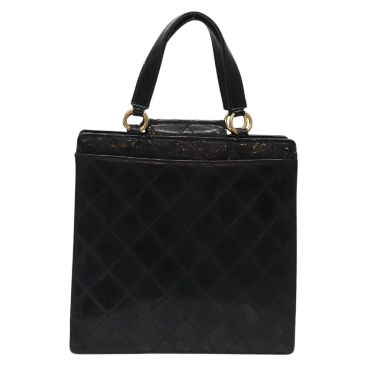 Chanel black patent handbag