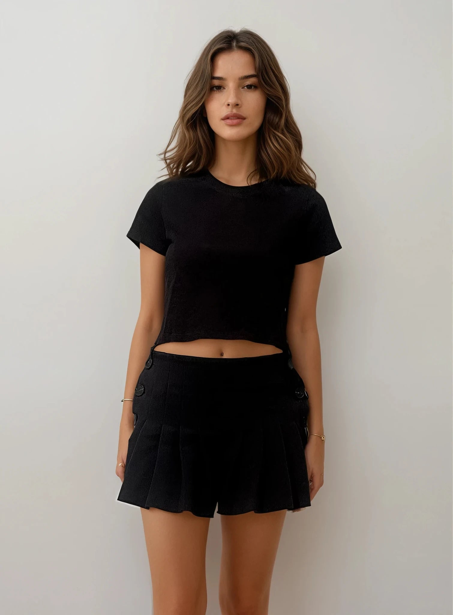 Dior Black Pleated Shorts