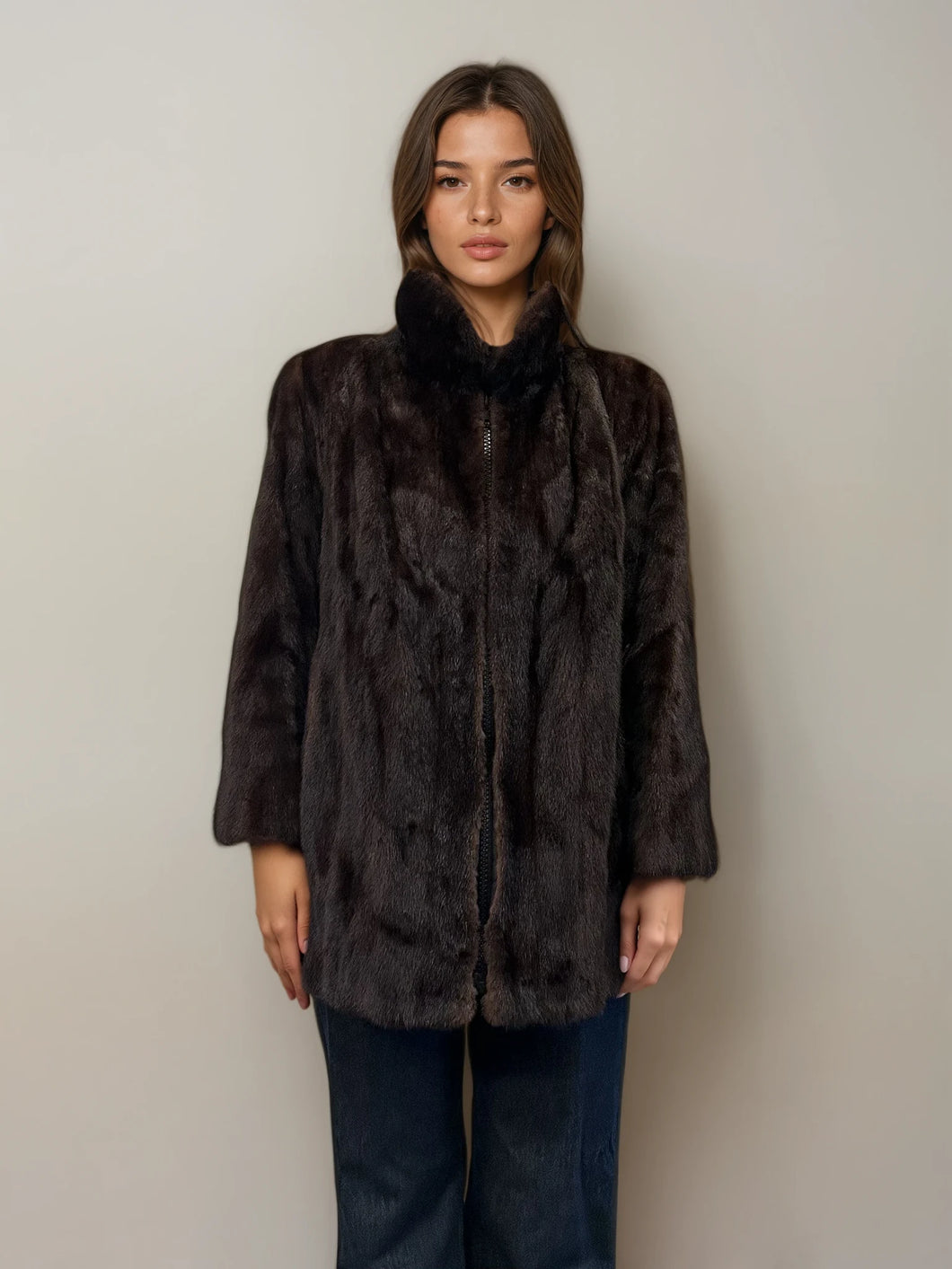 Brown Mink Fur Coat
