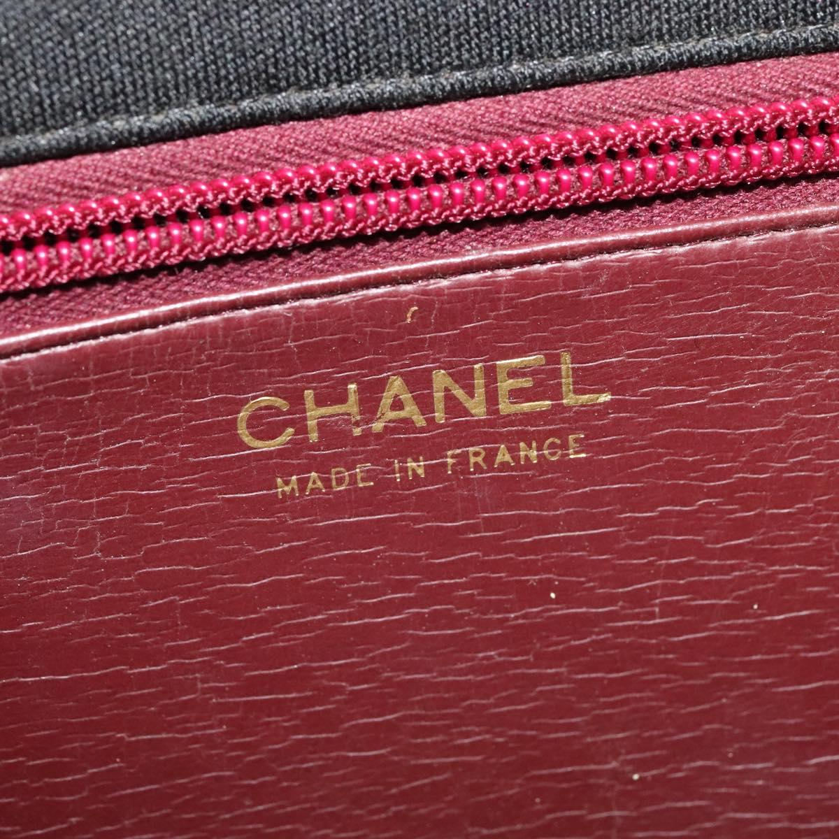 Chanel Black Cotton Flap Bag