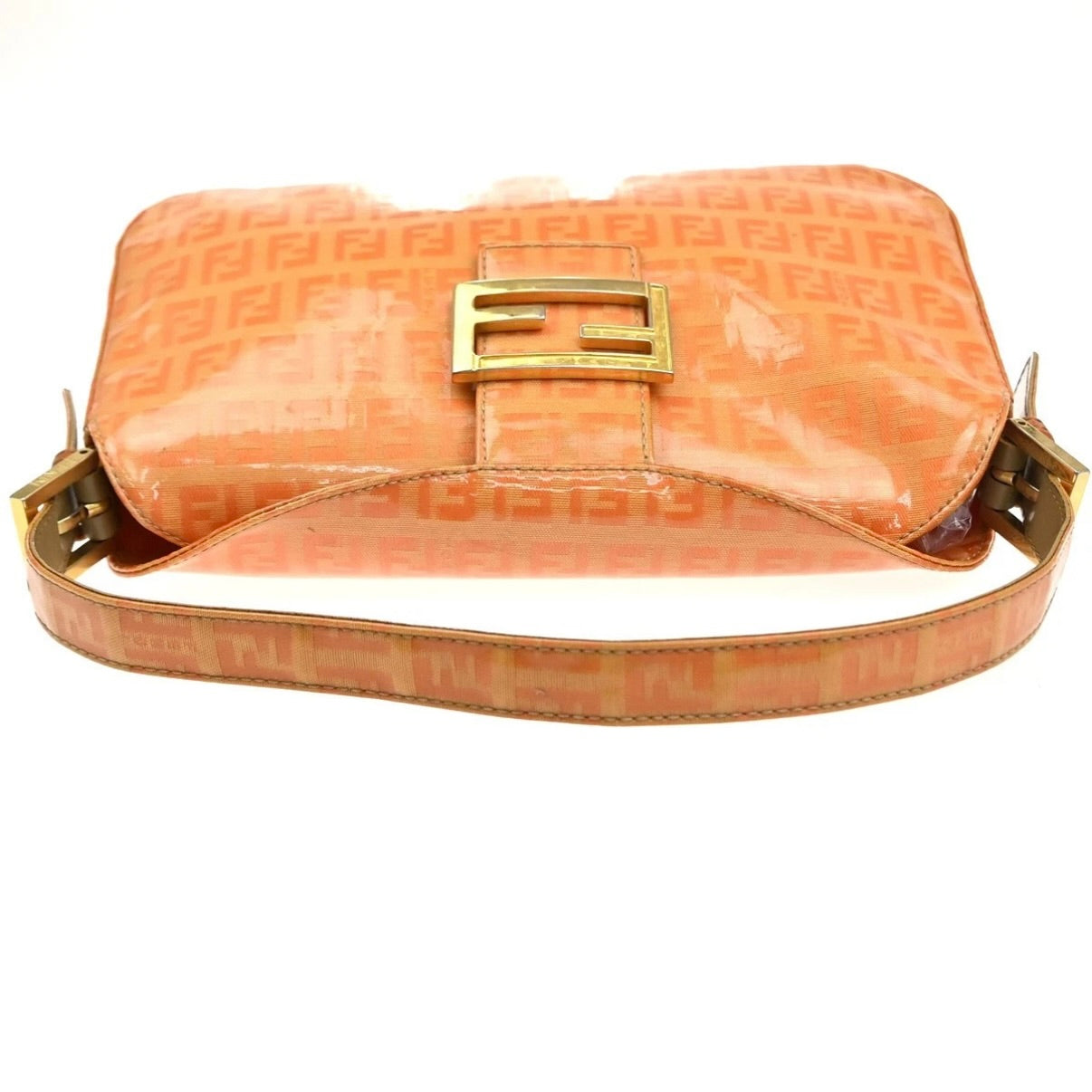 Fendi Pink Zucchino Patent Baguette