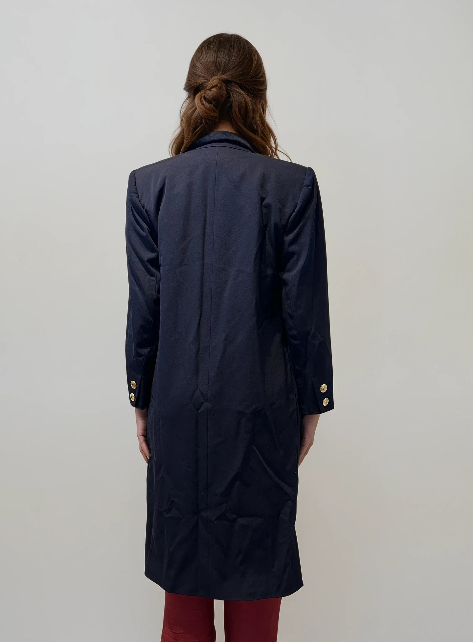YSL Navy and Gold Coat