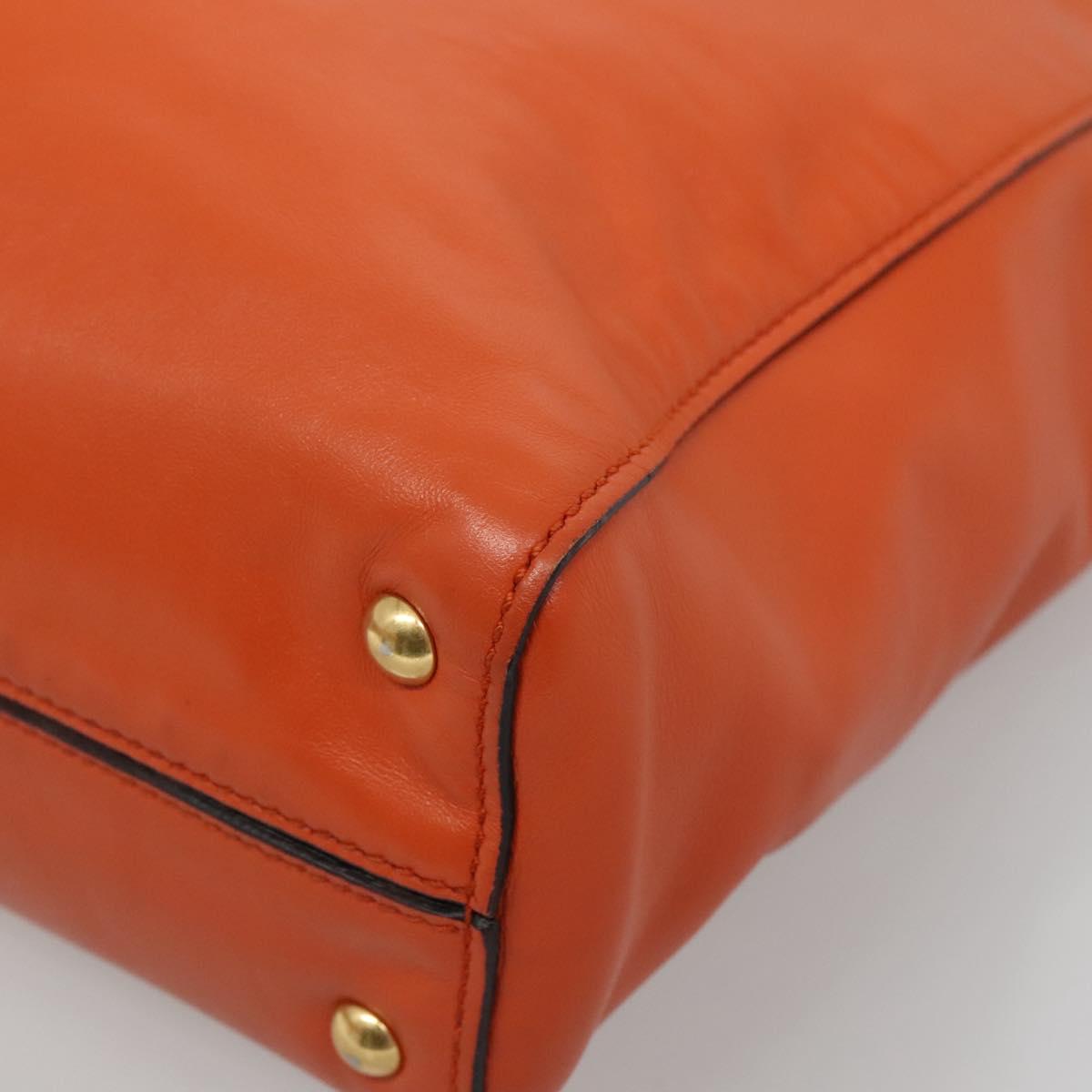 Miu Miu Orange Leather Tote