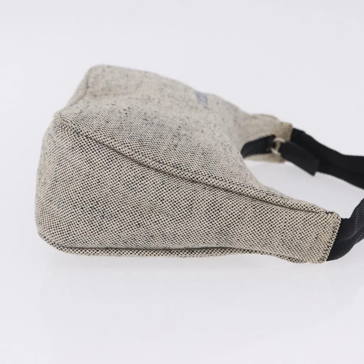 Prada Light Grey Canvas Shoulder Bag