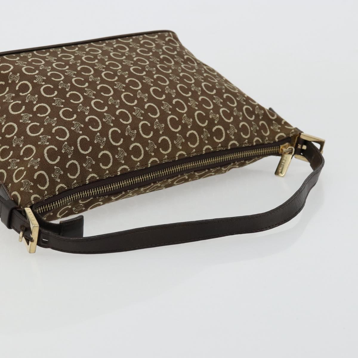 Celine Brown and Cream Monogram Handbag
