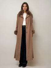 Load image into Gallery viewer, Caramel Fur and Wool Coat
