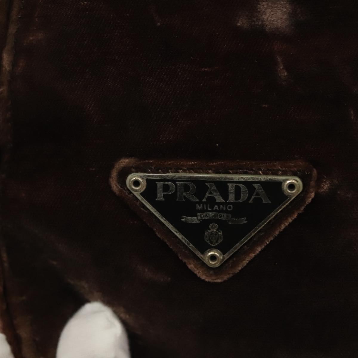 Prada Velour Brown Shoulder Bag