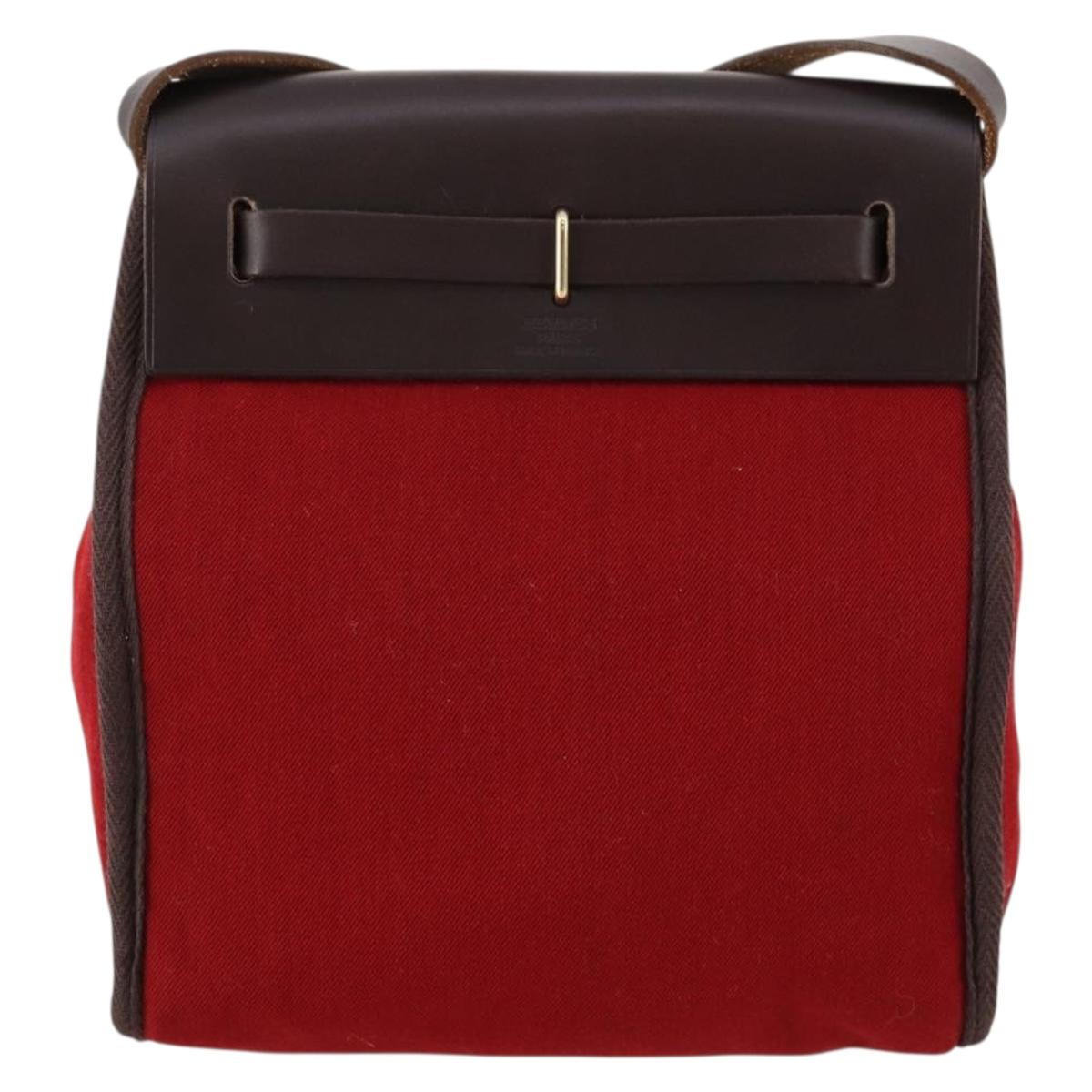 Hermes Red Or Orange Herbag Crossbody