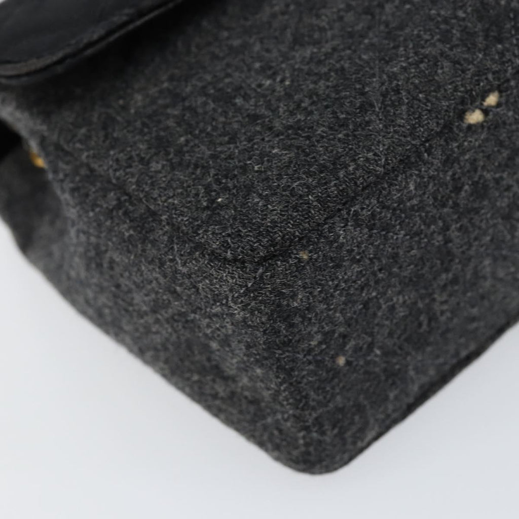 Chanel Grey and Black Flap Bag