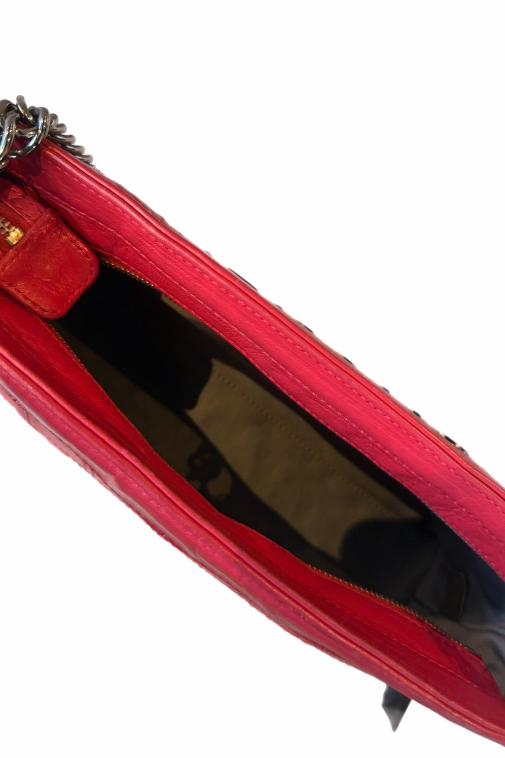 Chanel Red Leather Handbag