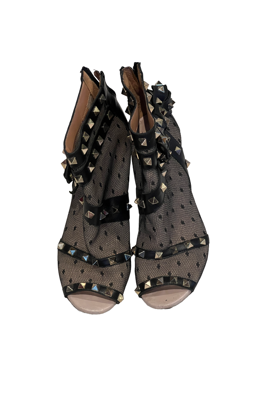 Valentino Studded Mesh Booties