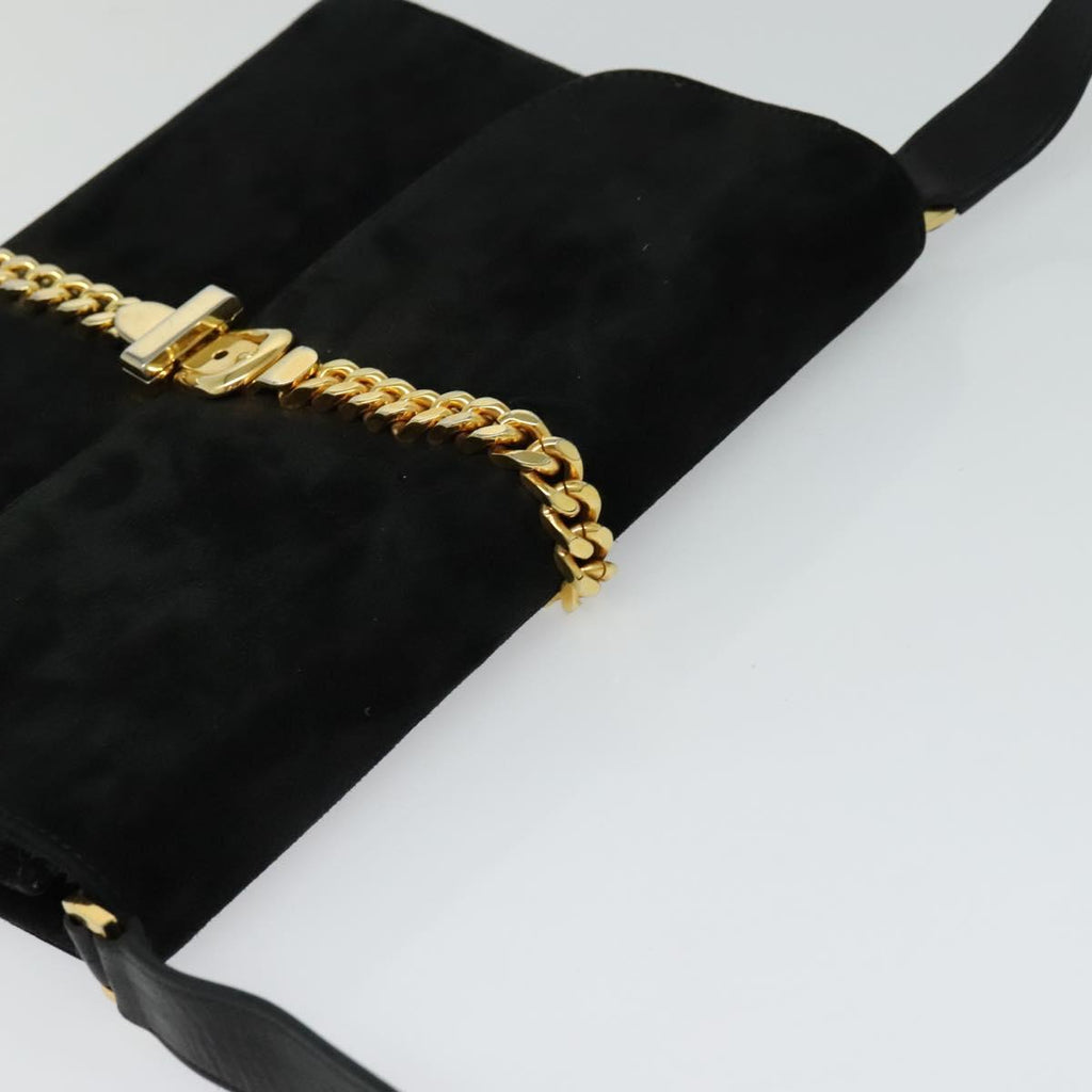 Gucci Black Suede Chain Shoulder Bag