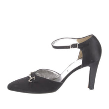 Load image into Gallery viewer, Gucci Satin and Crystal Horsebit Pumps
