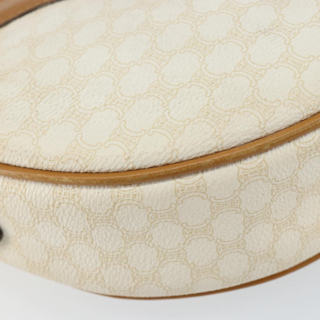 Celine White Macadam Heart Shoulder Bag