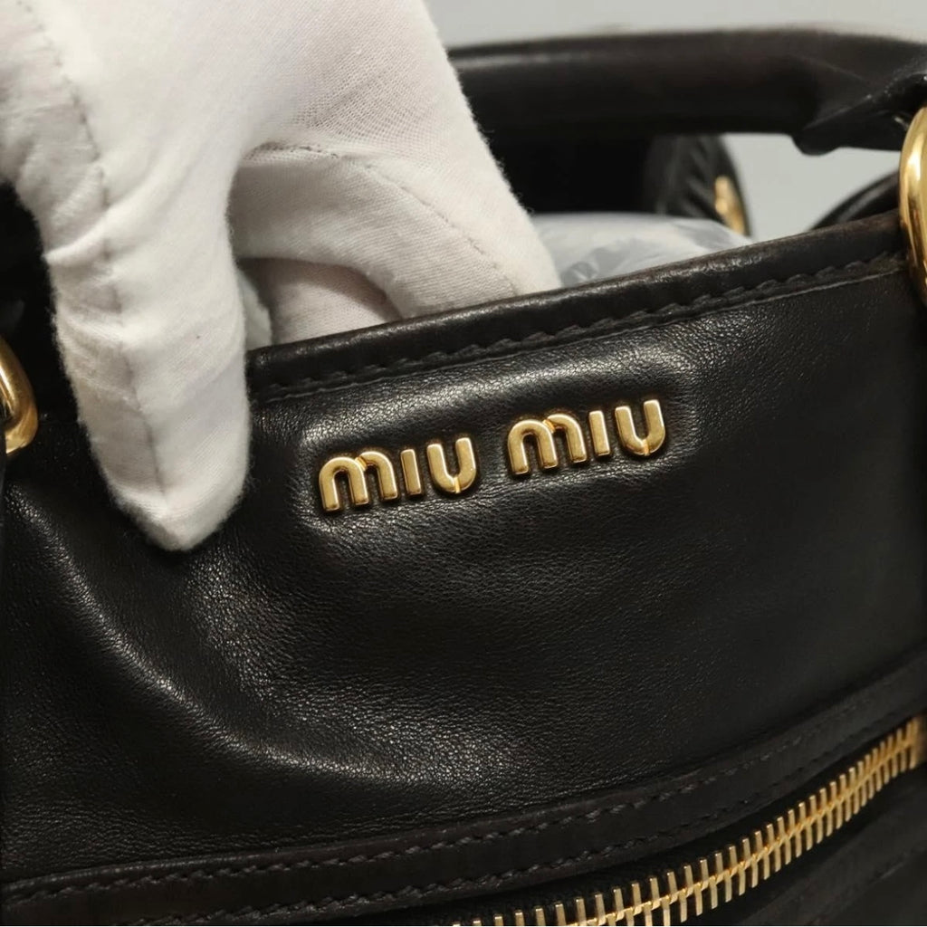 Miu Miu Black Leather Tote