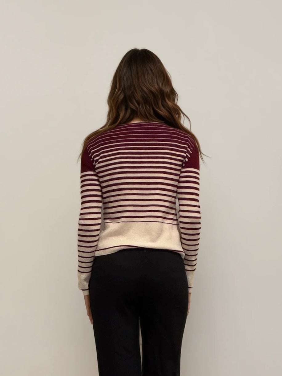 Valentino Red and Cream Sweater