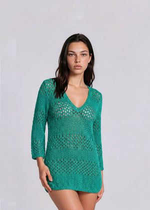 Missoni Turquoise Long Sleeve Mini Dress