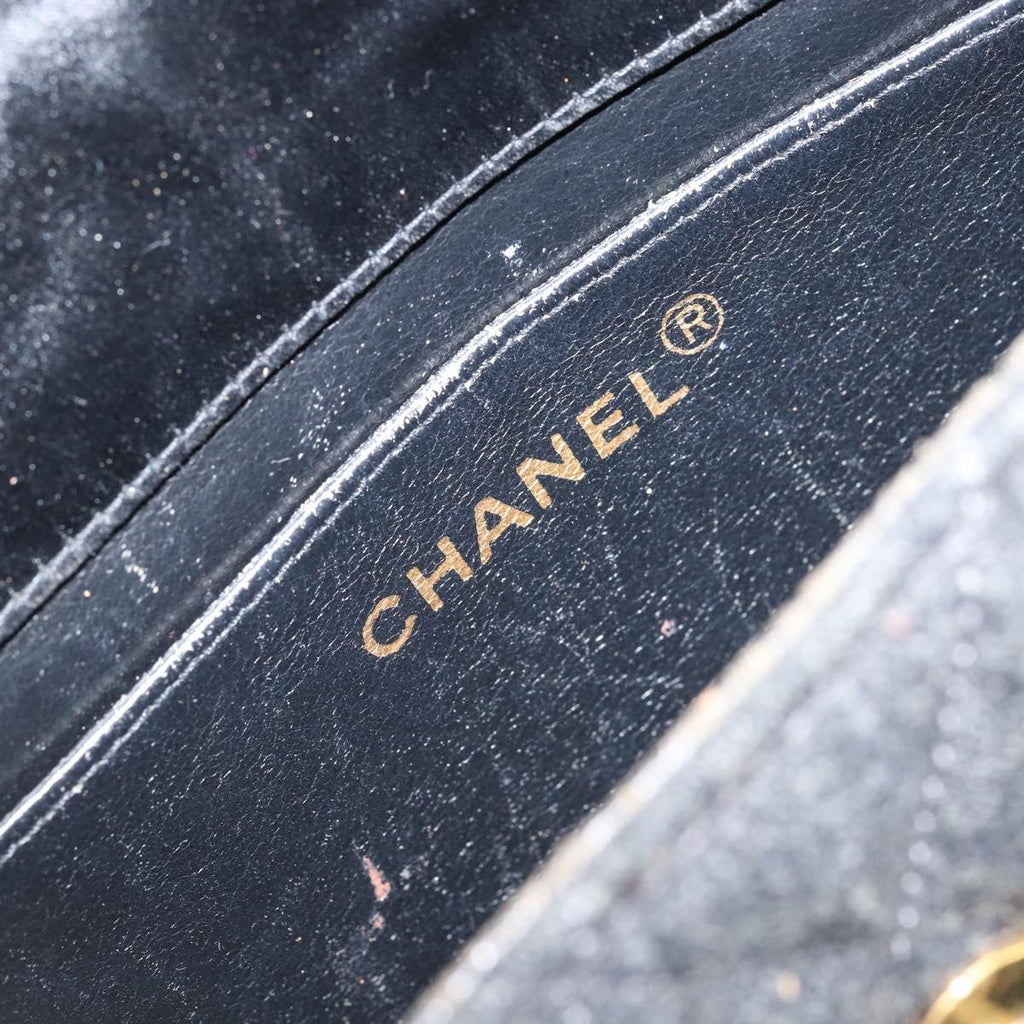 Chanel Grey and Black Flap Bag