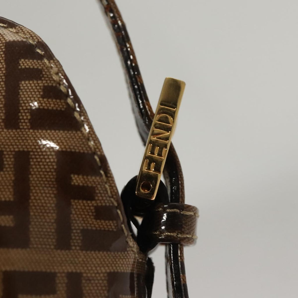 Fendi Brown Zucchino Patent Baguette