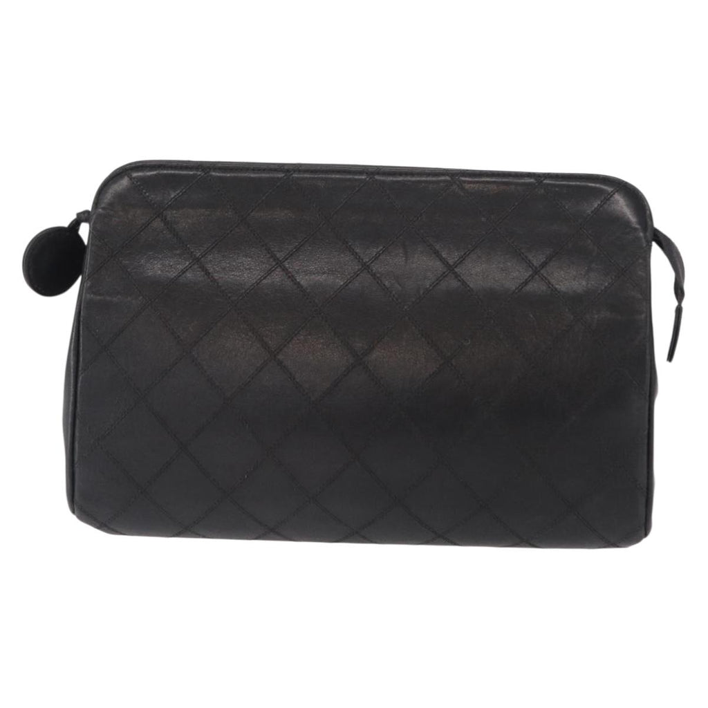 Chanel Black Leather Clutch