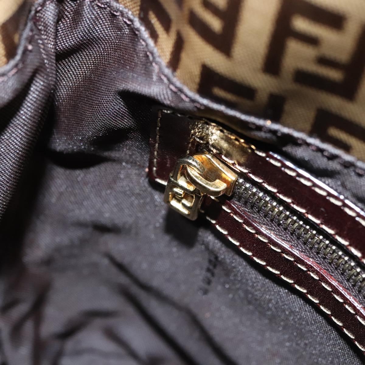 Fendi Brown Zucchino Patent Baguette