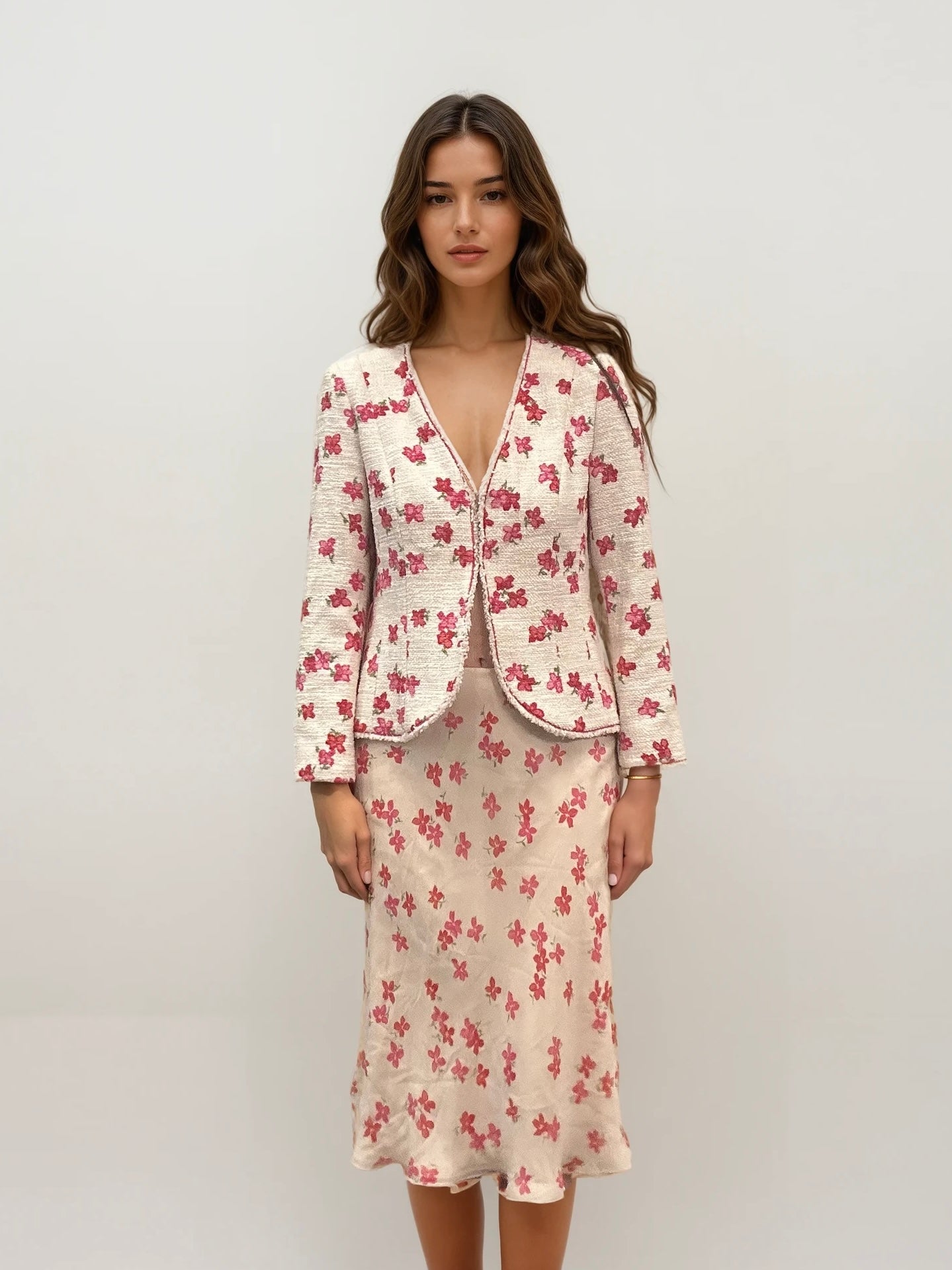 Escada Flower Jacket and Skirt Set