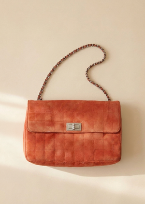 Chanel Red Suede Re-issue Flap Bag