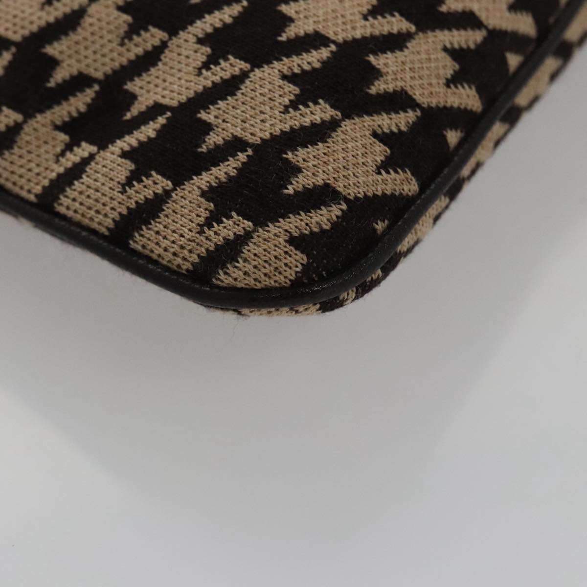 Celine Houndstooth Chain Clutch Bag