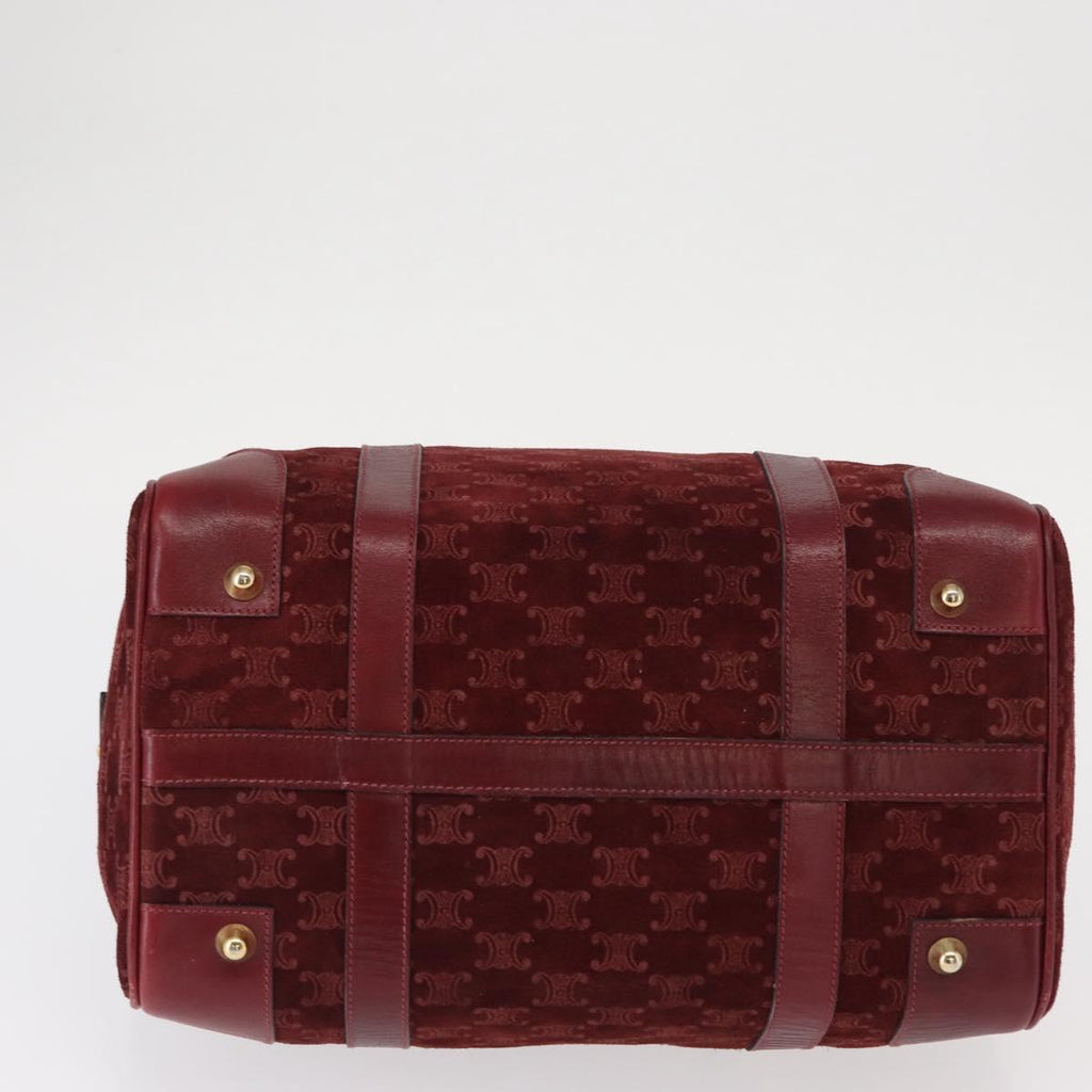 Celine Burgundy Macadam Boston Bag
