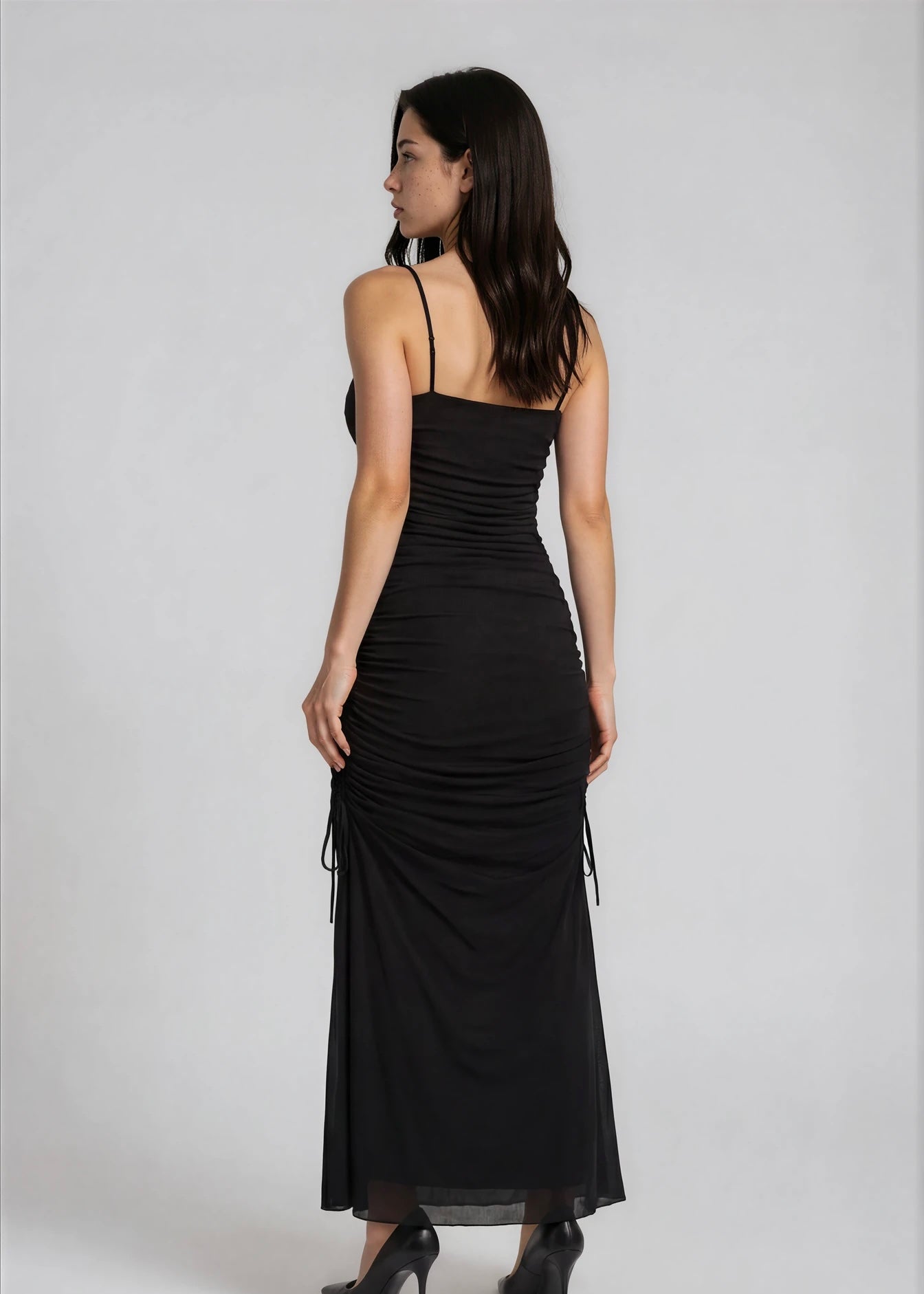 Moschino Black Ruched Gown