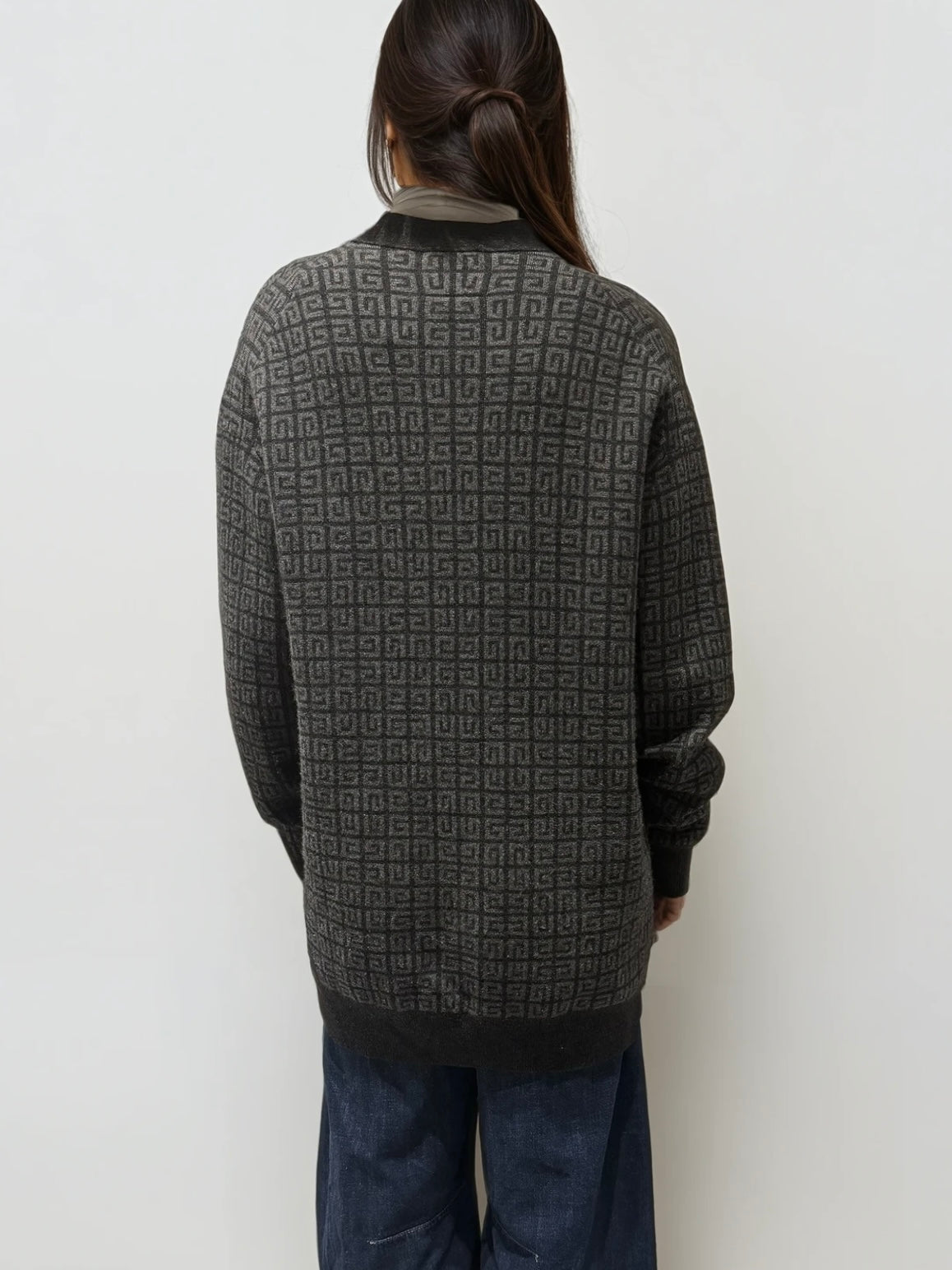 Givenchy Grey Logo Cardigan