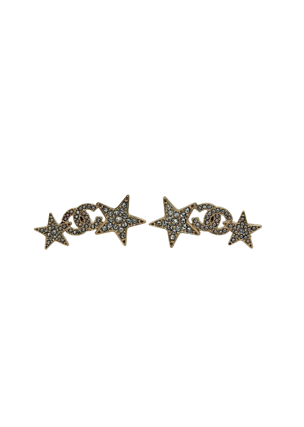 Chanel Logo Star Earrings