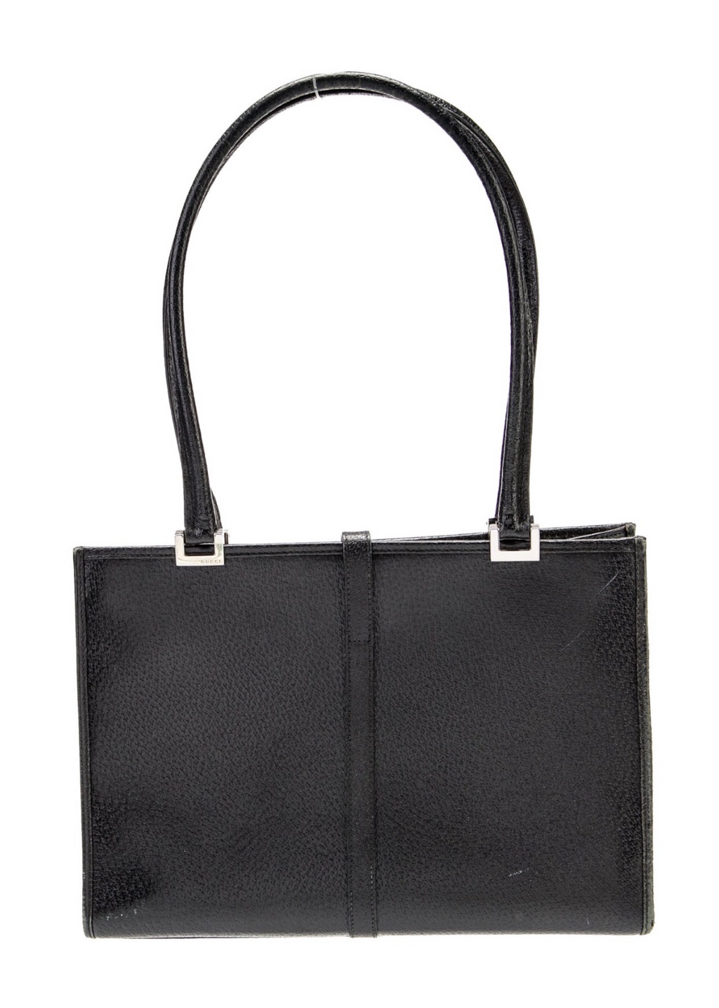 Gucci Black Leather Rectangle Jackie