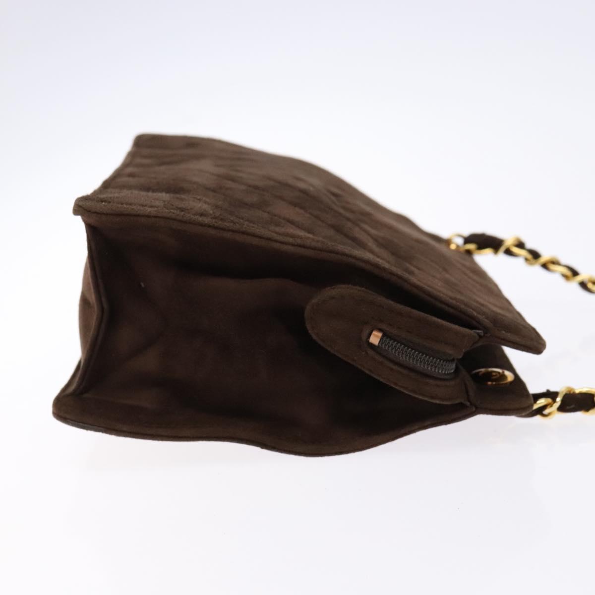 Chanel brown suede crossbody