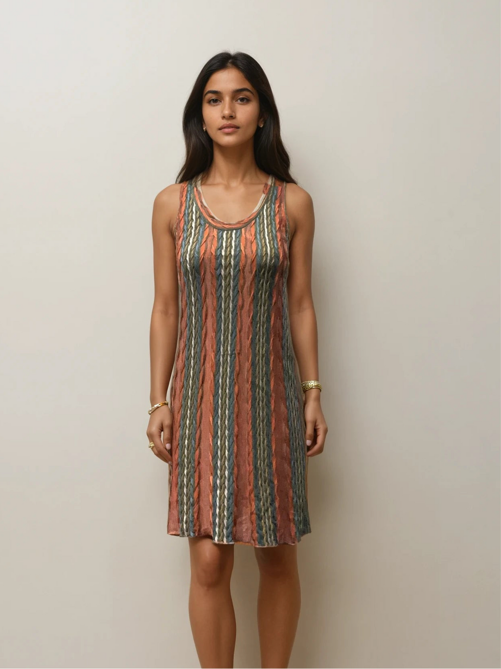 Missoni Orange and Green Printed Dress