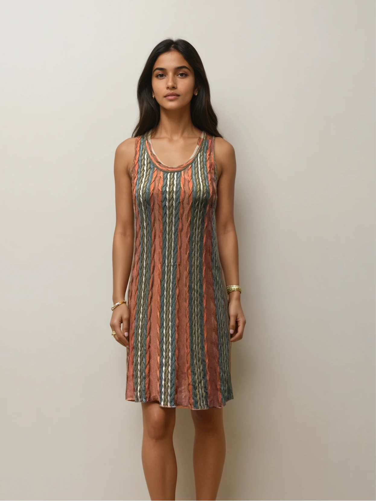 Missoni Orange and Green Printed Dress