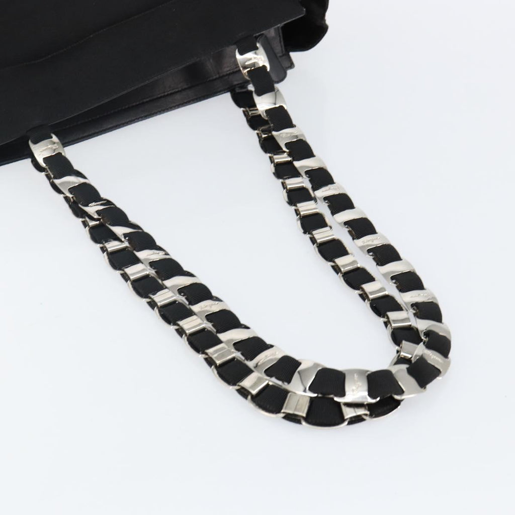 Ferragamo Black Chain Tote
