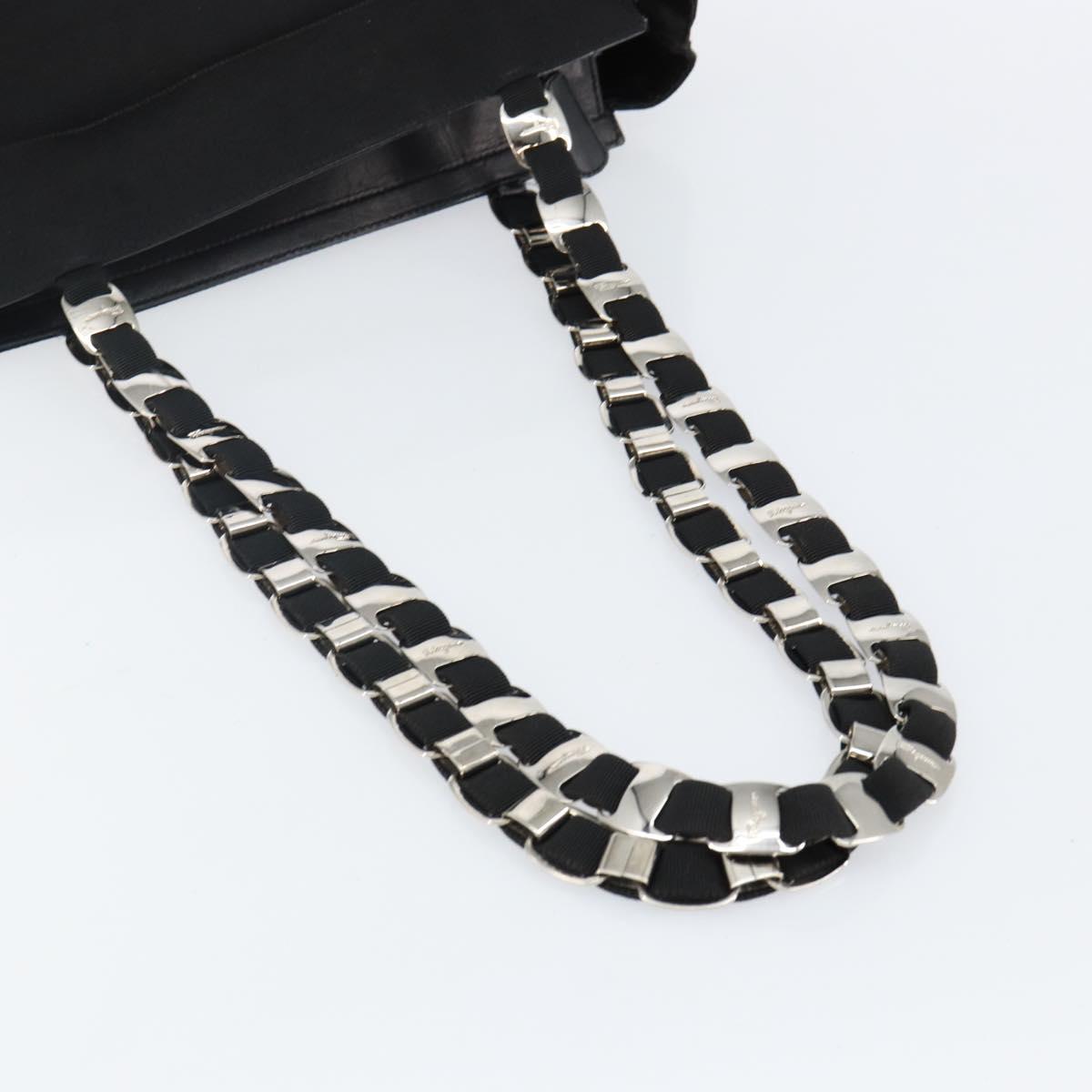 Ferragamo Black Chain Tote