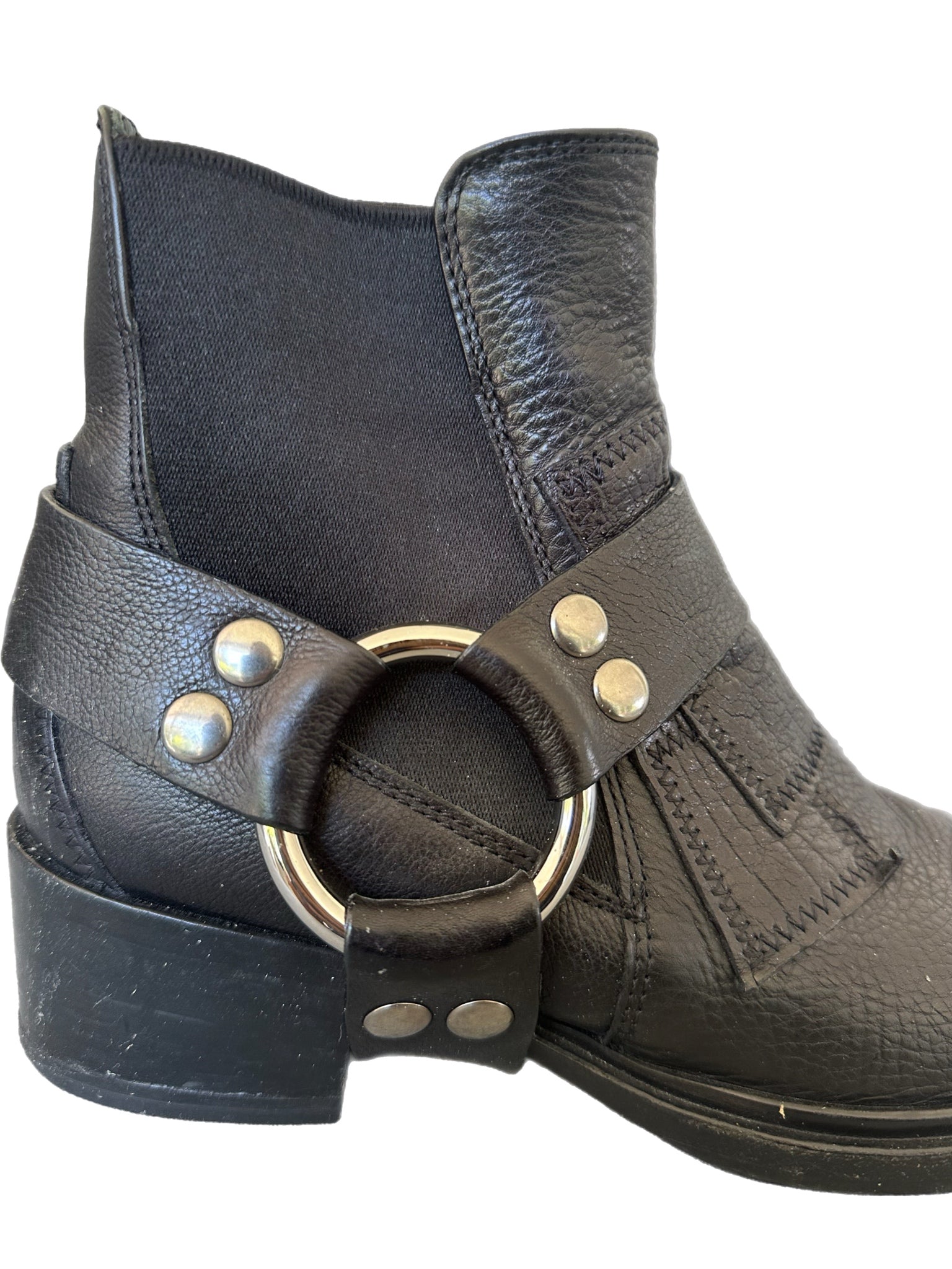 Miu Miu Leather Buckle Boots