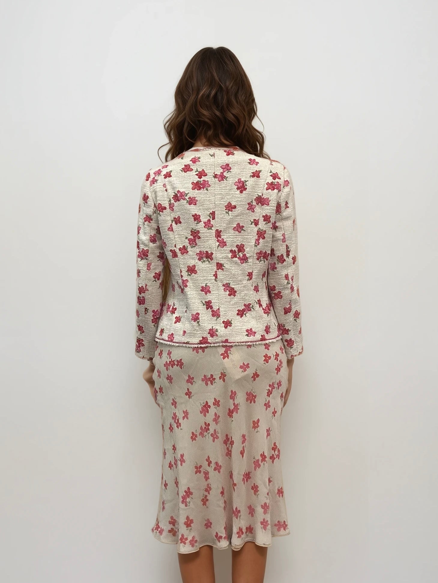 Escada Flower Jacket and Skirt Set