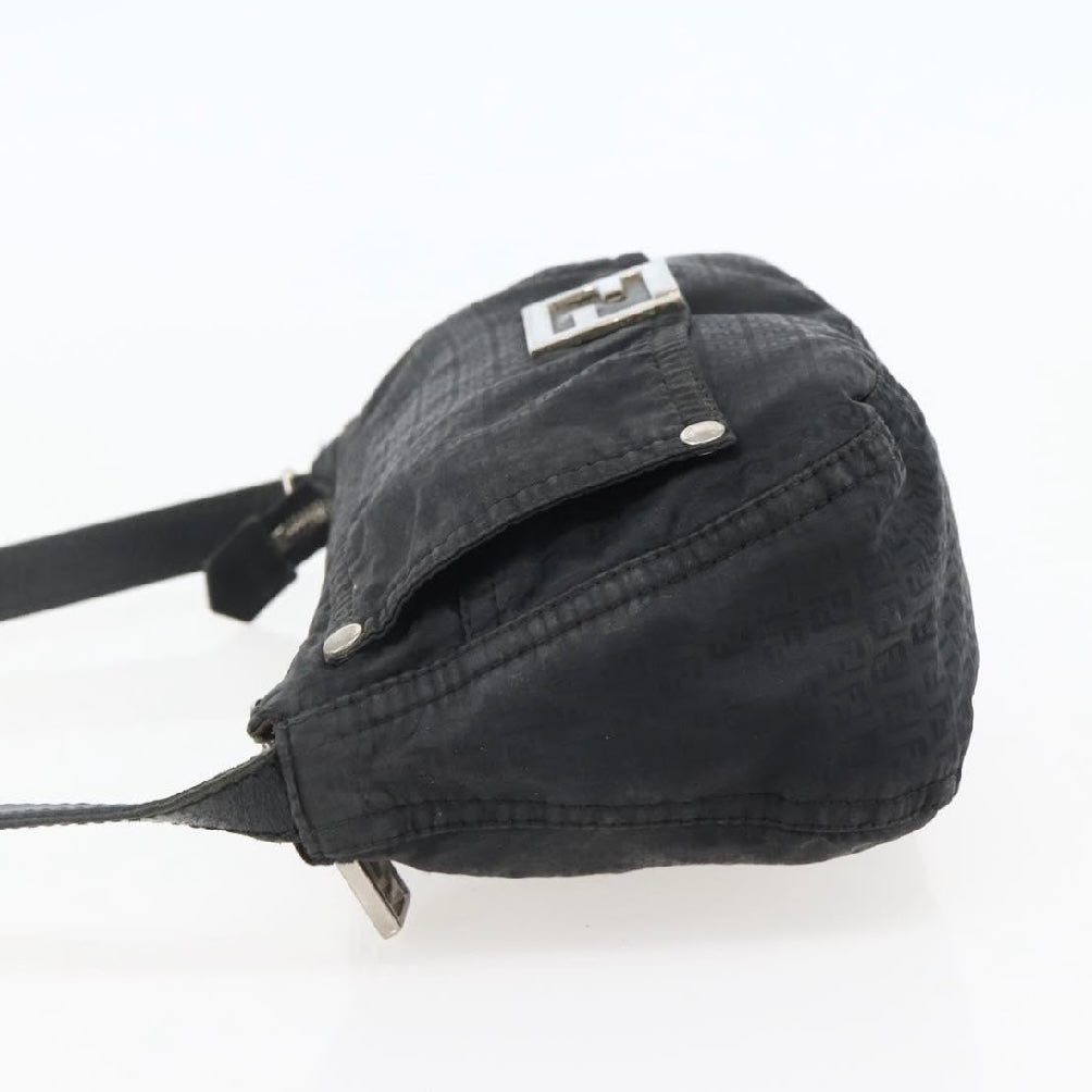 Fendi Black Monogram Crossbody Baguette