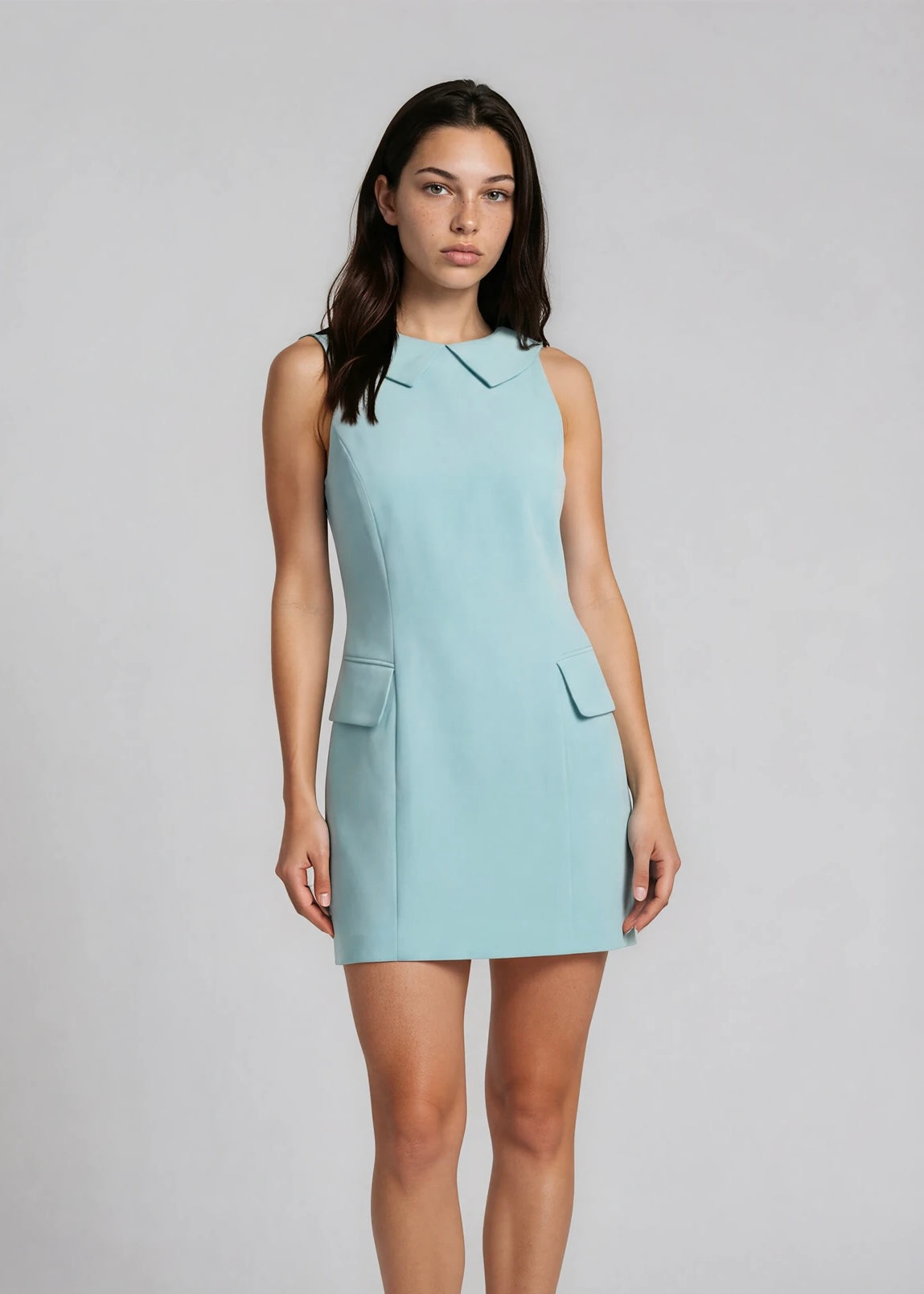 Armani Blue Collared Mini Dress