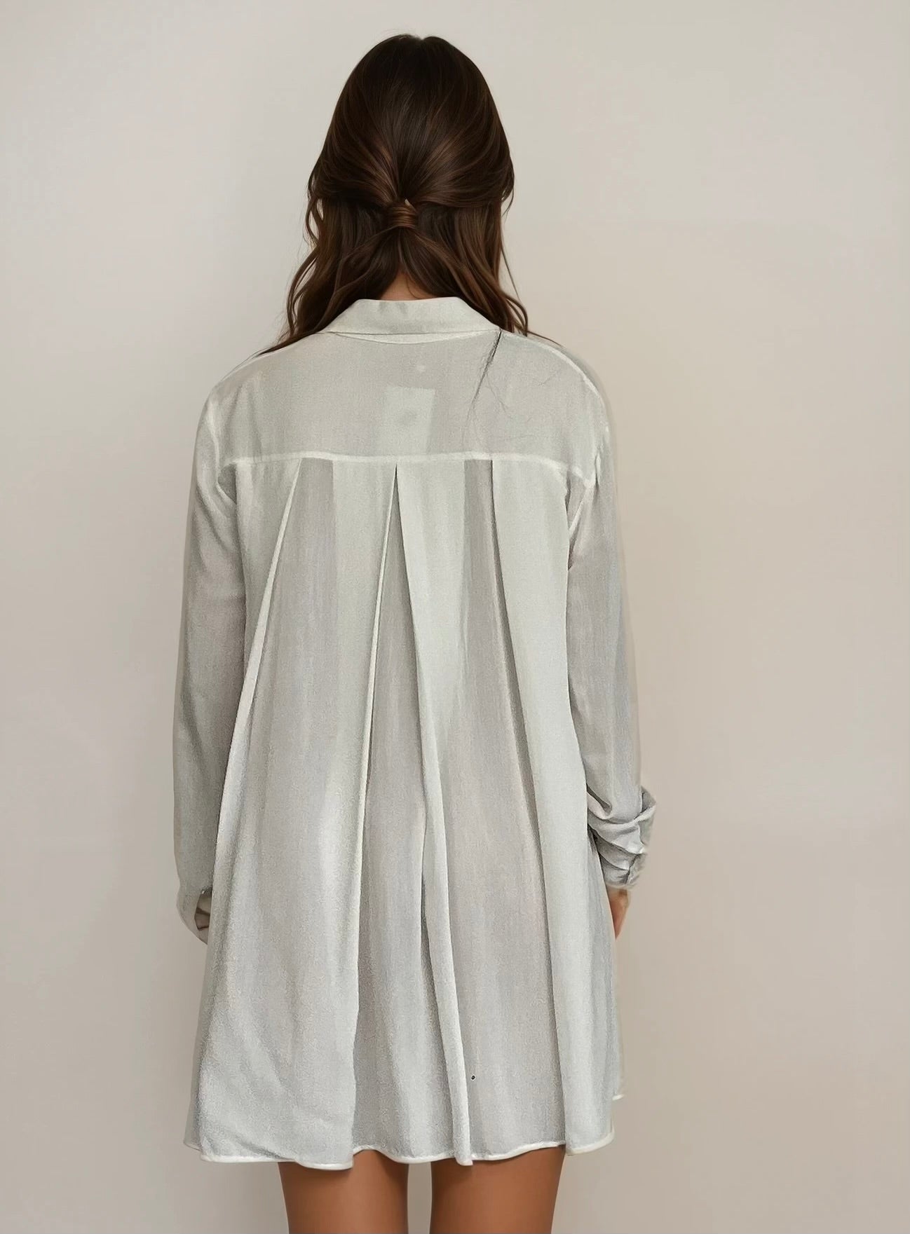 The Row Cream Button Down Tunic