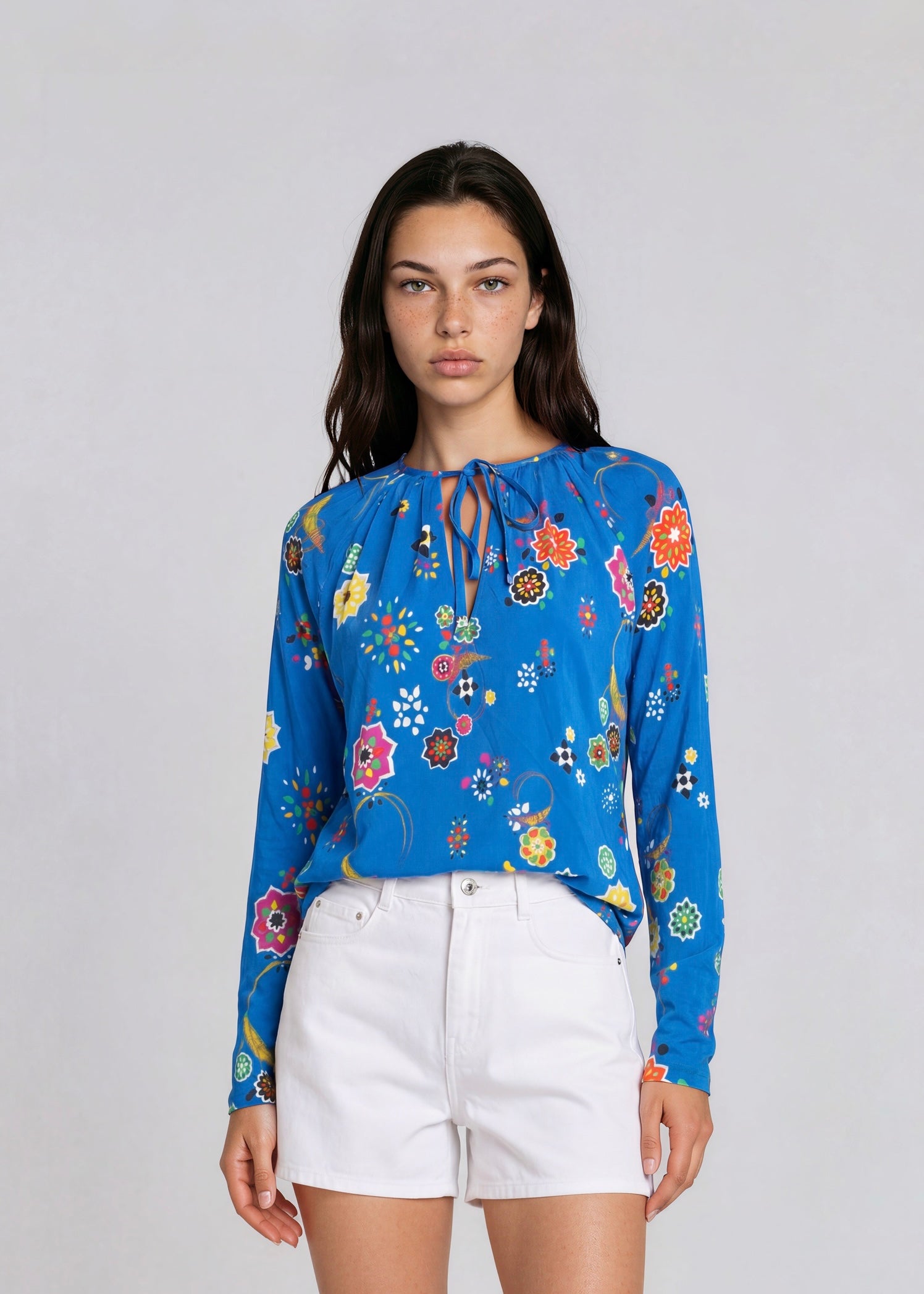 Pucci Blue Printed Blouse