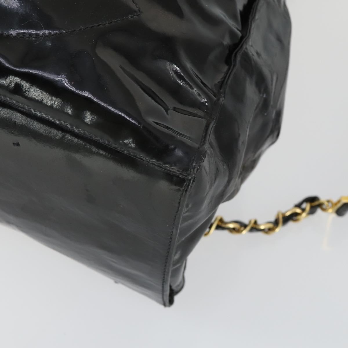 Chanel Black Patent Backpack