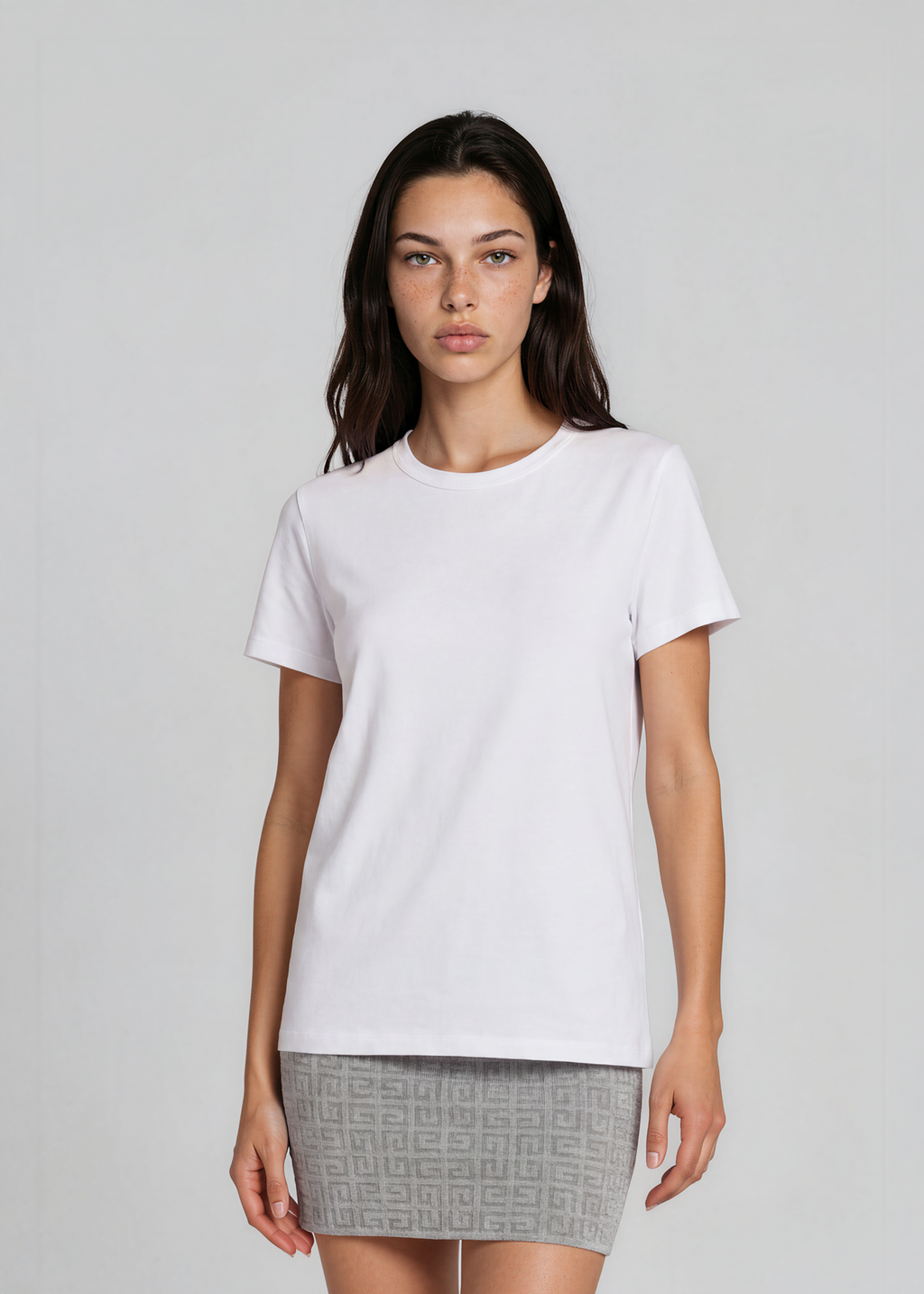 Givenchy Silver Monogram Mini Skirt