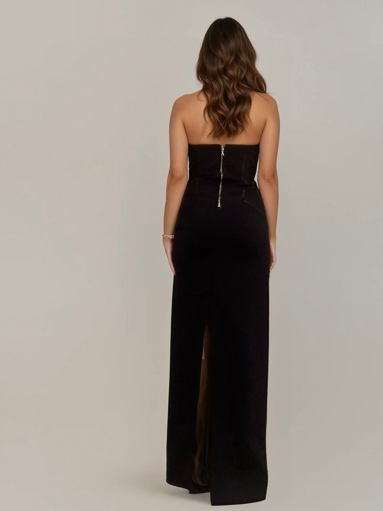 Yigal Azrouel Navy Strapless Gown