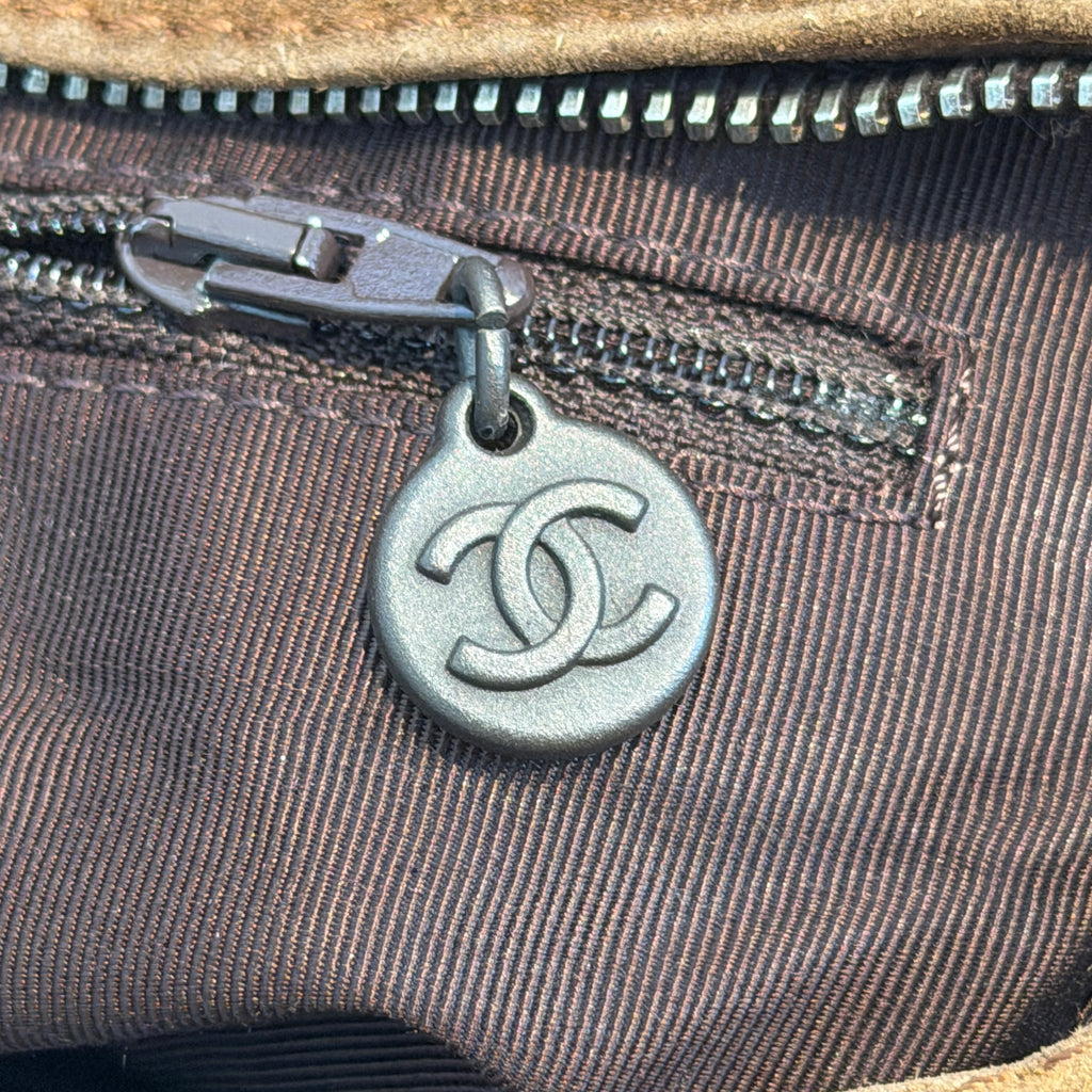 Chanel Brown Suede Shoulder Bag