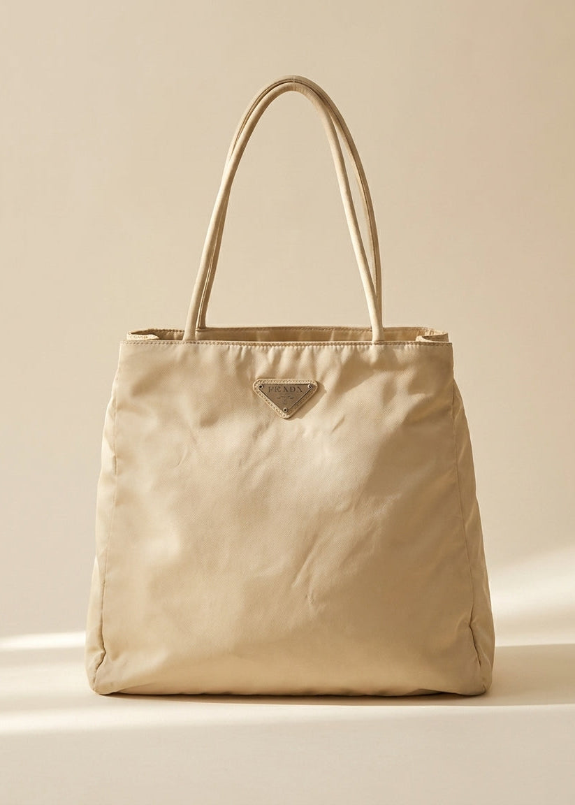 Prada White Nylon Handbag